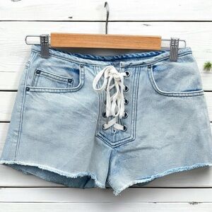 CARMAR LOS Angeles Denim LACE UP SHORTS